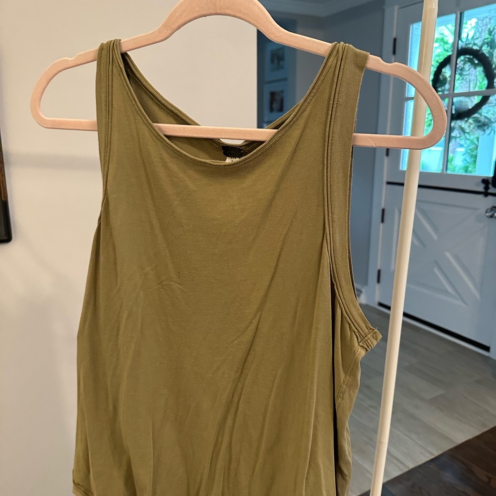 Olive Green Sleeveless Top